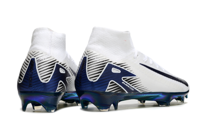 Nike Air Zoom Mercurial Superfly 10 Elite FG Firm Ground Soccer Cleats - White/Blue/Gold