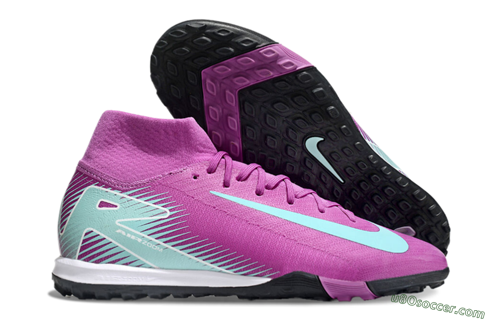 Nike Air Zoom Mercurial Superfly 10 Elite TF Artificial Turf Soccer Shoes - Red/Jade/White 1