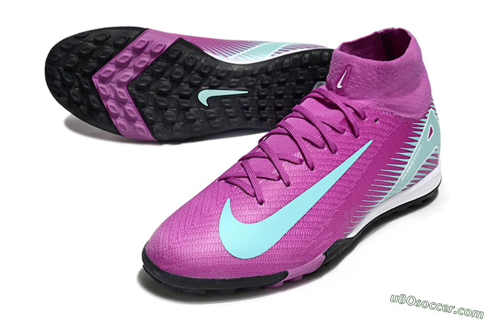 Nike Air Zoom Mercurial Superfly 10 Elite TF Artificial Turf Soccer Shoes - Red/Jade/White 3