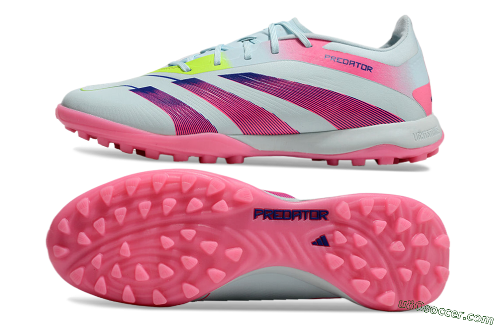 Adidas Predator 24 Elite TF Artificial Turf Soccer Shoes - Jade/Pink/Yellow 0