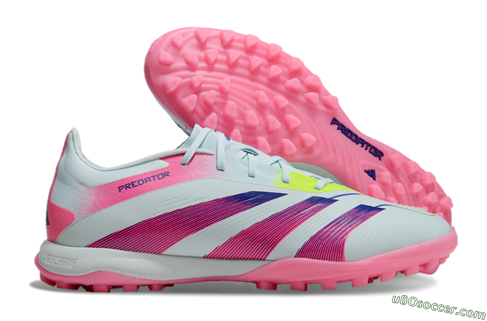Adidas Predator 24 Elite TF Artificial Turf Soccer Shoes - Jade/Pink/Yellow 1