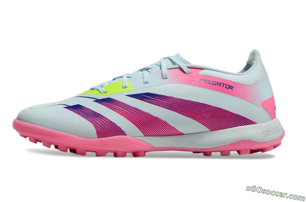 Adidas Predator 24 Elite TF Artificial Turf Soccer Shoes - Jade/Pink/Yellow 2