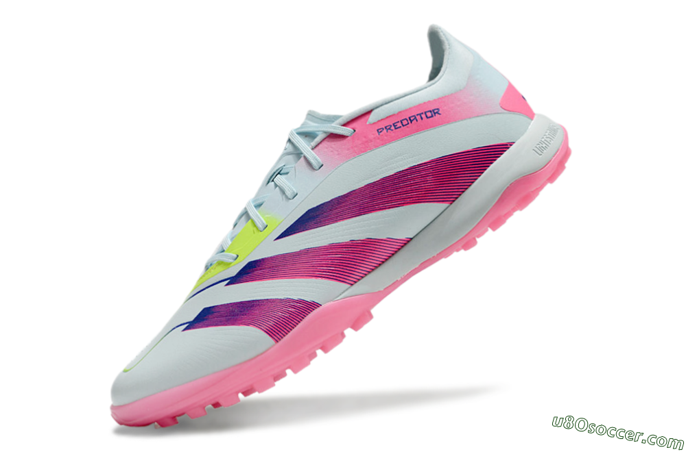 Adidas Predator 24 Elite TF Artificial Turf Soccer Shoes - Jade/Pink/Yellow 5