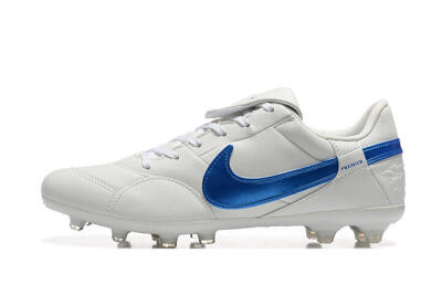 Nike The Premier 3 FG Firm Ground Soccer Cleats - Beige/Blue/White