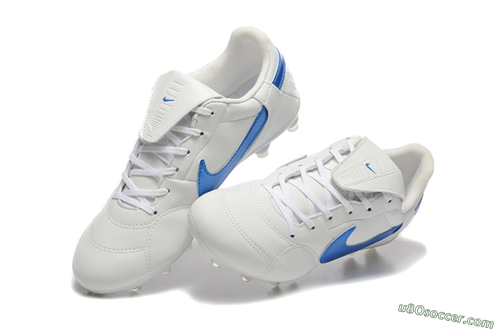 Nike The Premier 3 FG Firm Ground Soccer Cleats - Beige/Blue/White 6