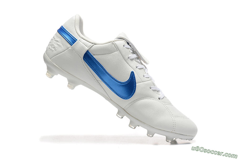 Nike The Premier 3 FG Firm Ground Soccer Cleats - Beige/Blue/White 7