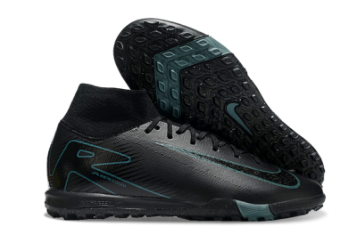 Nike Air Zoom Mercurial Superfly 10 Elite TF Artificial Turf Soccer Shoes - Black/Green/Silver