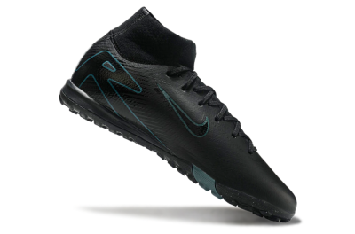 Nike Air Zoom Mercurial Superfly 10 Elite TF Artificial Turf Soccer Shoes - Black/Green/Silver
