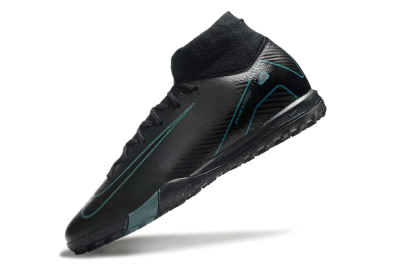 Nike Air Zoom Mercurial Superfly 10 Elite TF Artificial Turf Soccer Shoes - Black/Green/Silver
