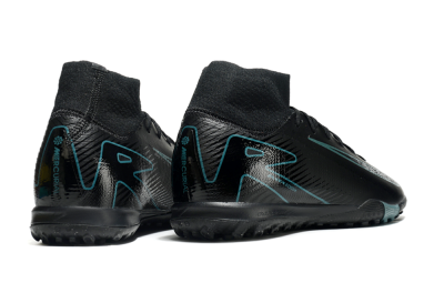Nike Air Zoom Mercurial Superfly 10 Elite TF Artificial Turf Soccer Shoes - Black/Green/Silver