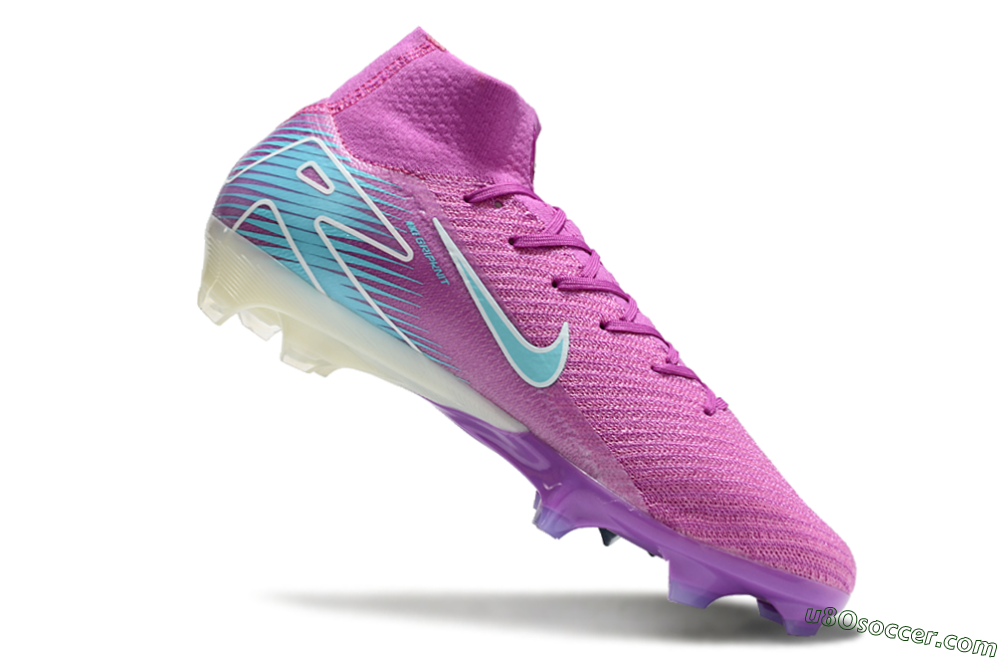 Nike Air Zoom Mercurial Superfly 10 Elite FG Firm Ground Soccer Cleats - Purple/Green 4