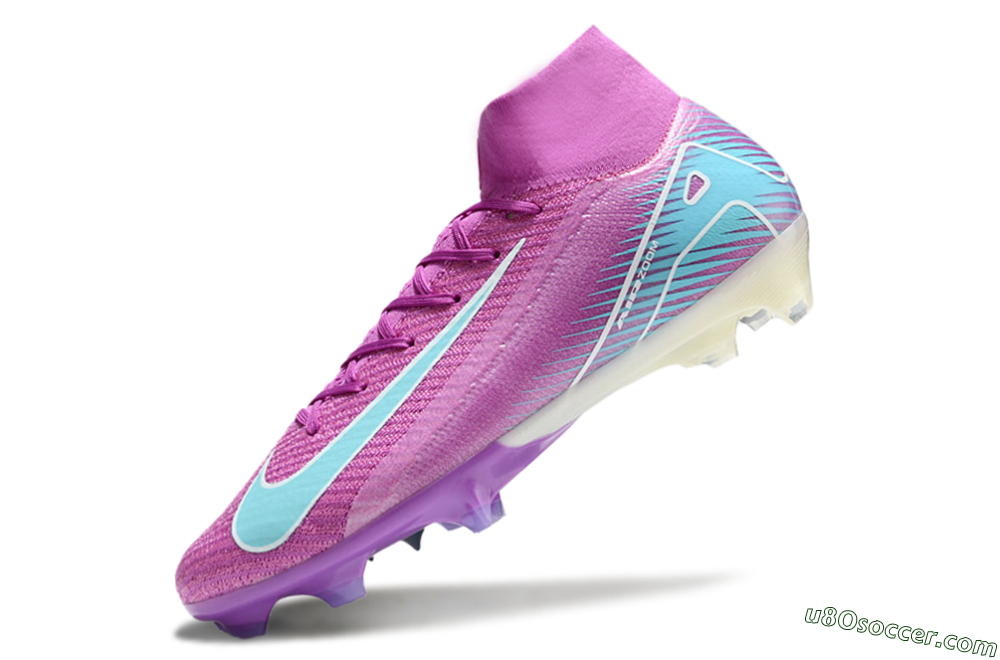 Nike Air Zoom Mercurial Superfly 10 Elite FG Firm Ground Soccer Cleats - Purple/Green 5