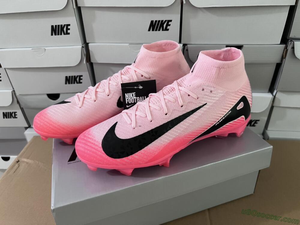 Nike Air Zoom Mercurial Superfly 10 Elite FG Firm Ground Soccer Cleats - Pink/Red/Black