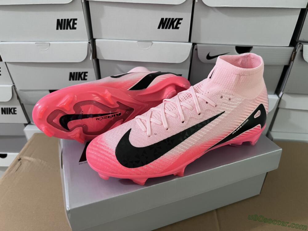 Nike Air Zoom Mercurial Superfly 10 Elite FG Firm Ground Soccer Cleats - Pink/Red/Black