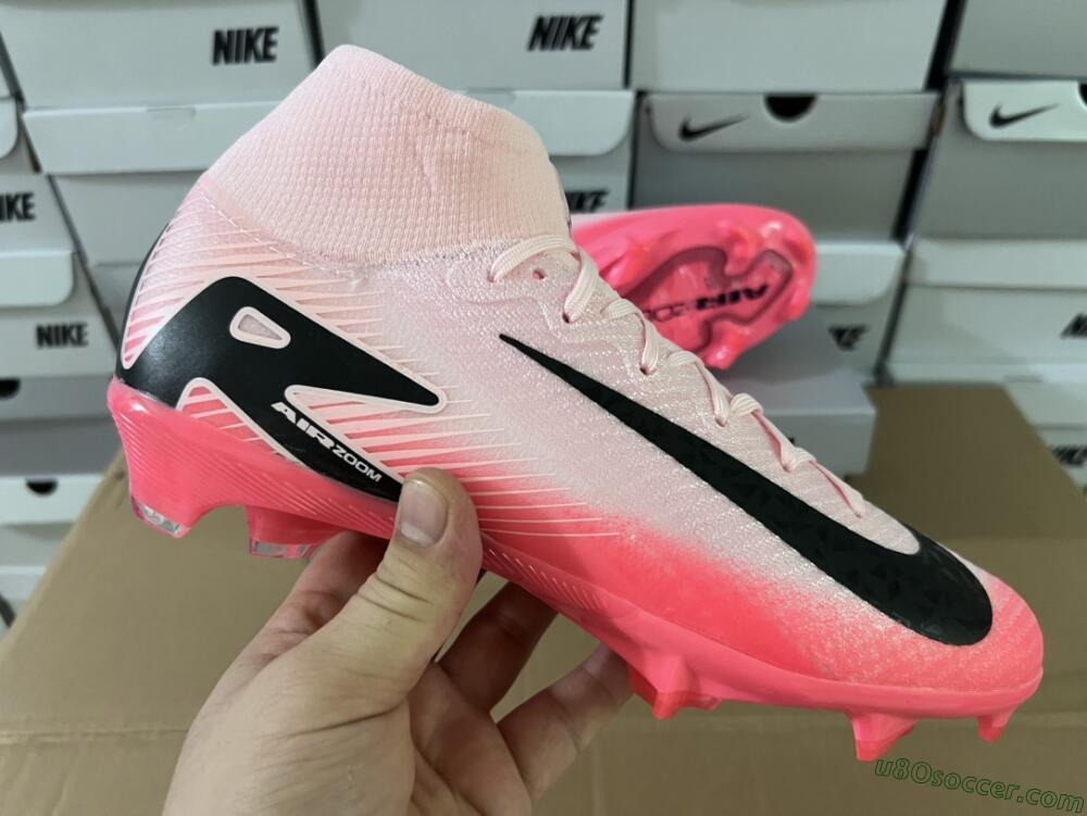 Nike Air Zoom Mercurial Superfly 10 Elite FG Firm Ground Soccer Cleats - Pink/Red/Black