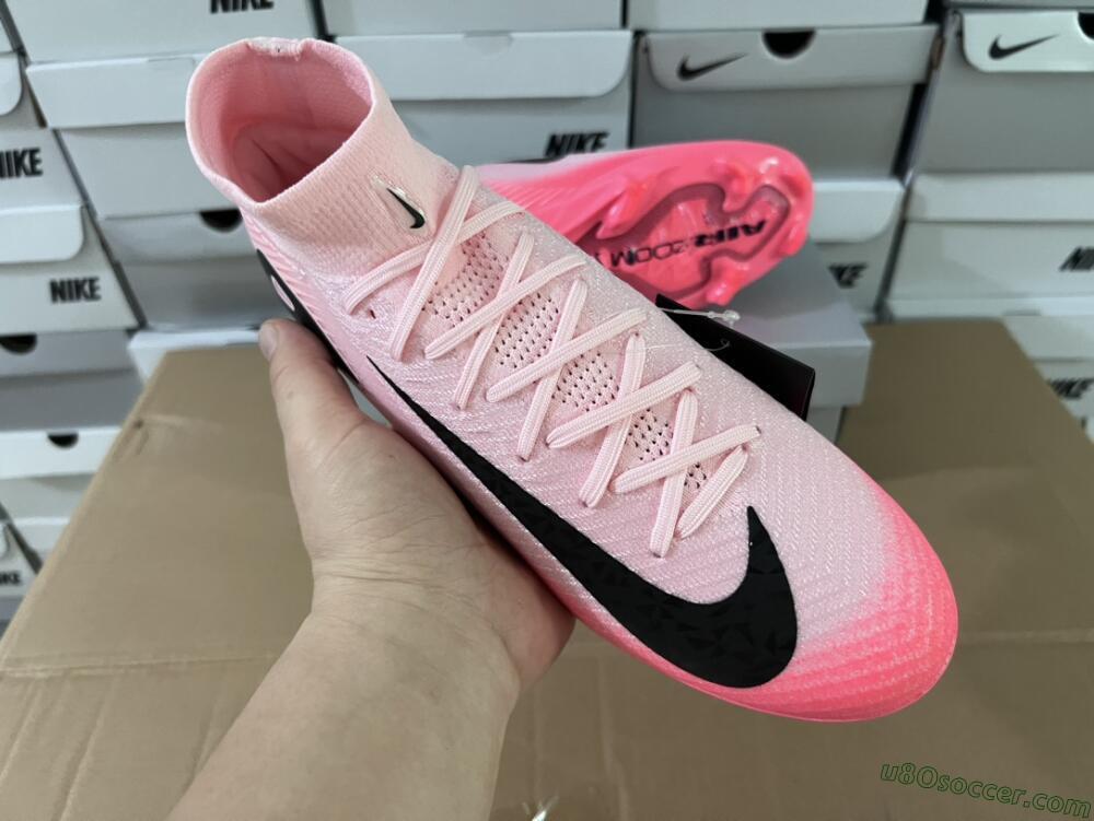 Nike Air Zoom Mercurial Superfly 10 Elite FG Firm Ground Soccer Cleats - Pink/Red/Black