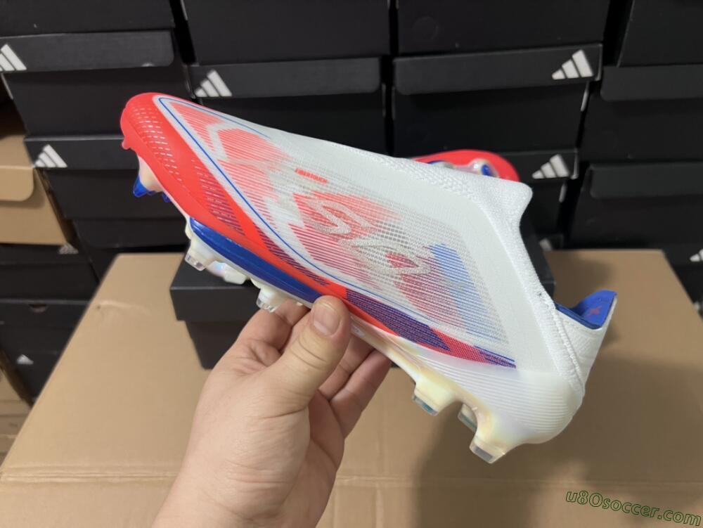 Adidas F50+ Lightstrike Pro Laceless FG Firm Ground Soccer Cleats - Red/White/Blue