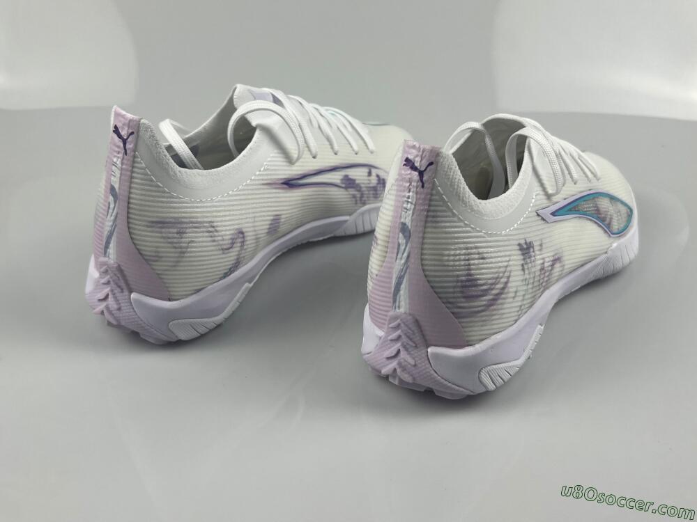Puma Ultra Ultimate TF Artificial Turf Soccer Shoes - White/Purple/Blue