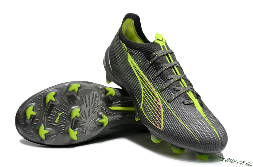 Puma Ultra Ultimate FG Firm Ground Soccer Cleats - Oliver Green/Yellow 3