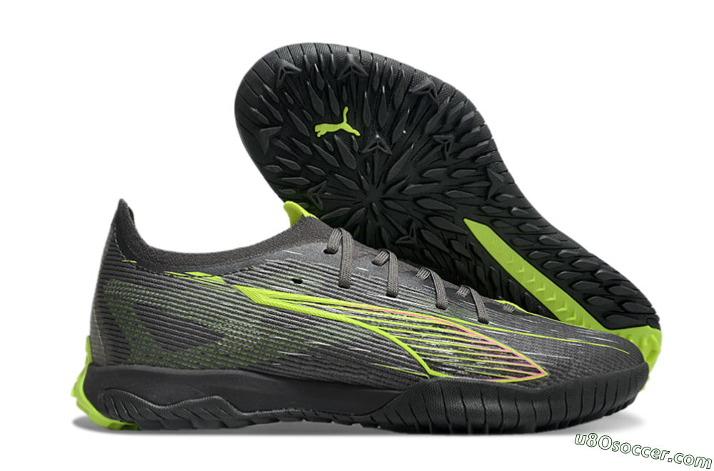 Puma Ultra Ultimate TF Artificial Turf Soccer Shoes - Oliver Green/Yellow 1