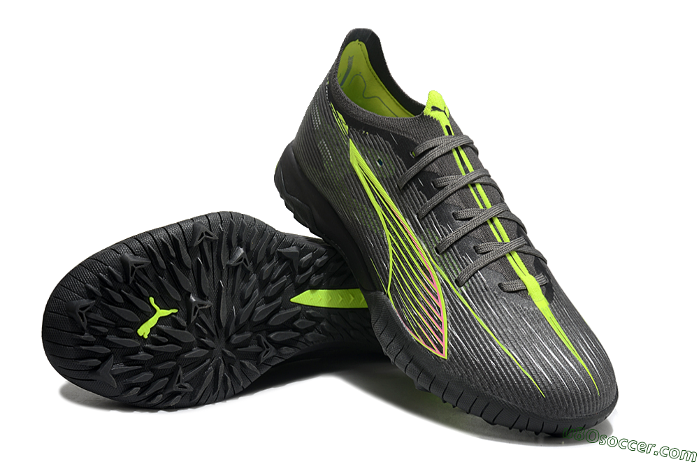 Puma Ultra Ultimate TF Artificial Turf Soccer Shoes - Oliver Green/Yellow 3