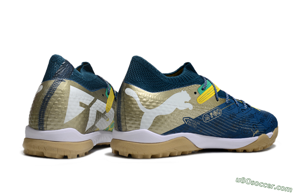 Puma x Neymar Future 7 Ultimate bna TF Artificial Turf Soccer Shoes - Blue/Yellow/Green 6