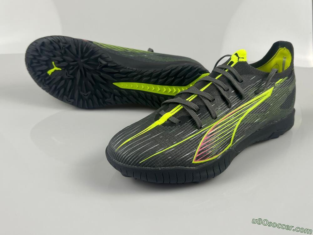 Puma Ultra Ultimate TF Artificial Turf Soccer Shoes - Oliver Green/Yellow