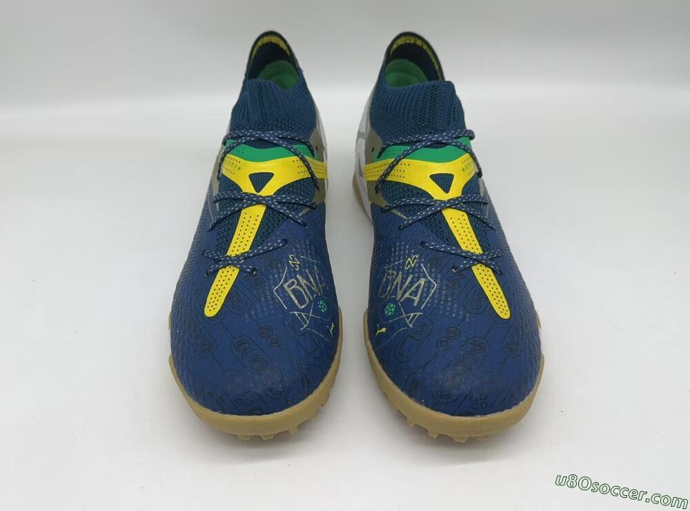 Puma x Neymar Future 7 Ultimate bna TF Artificial Turf Soccer Shoes - Blue/Yellow/Green