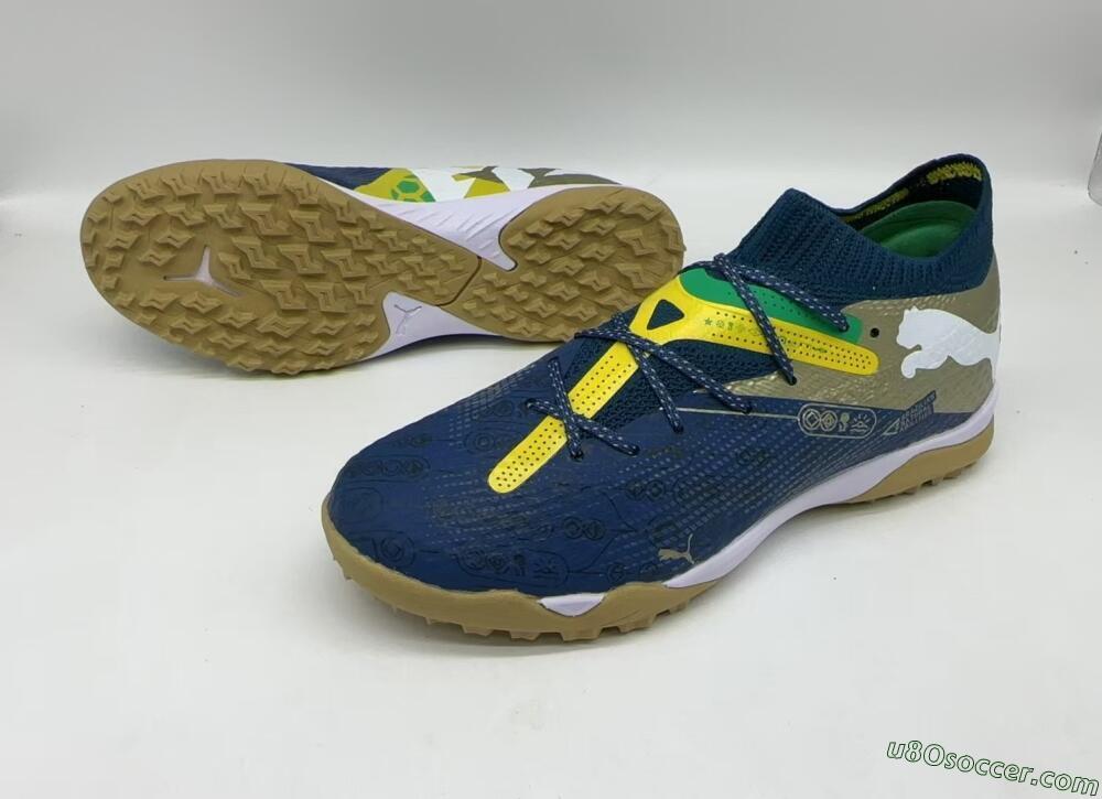Puma x Neymar Future 7 Ultimate bna TF Artificial Turf Soccer Shoes - Blue/Yellow/Green