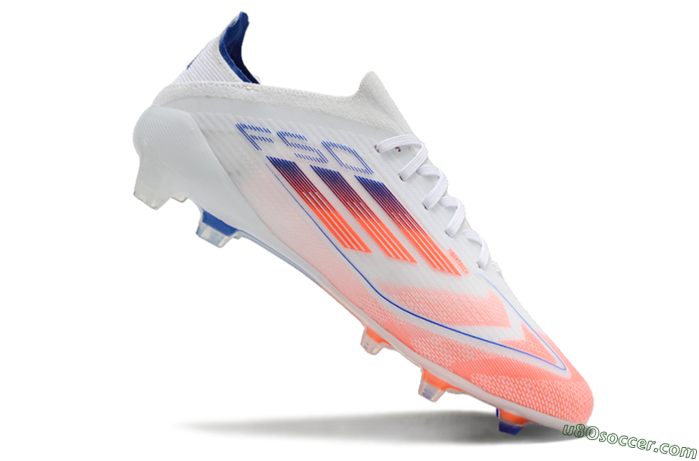 Adidas F50 Elite Firm Ground Soccer Cleats - Pink/White/Blue 5