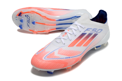 Adidas F50 Elite Firm Ground Soccer Cleats - Pink/White/Blue