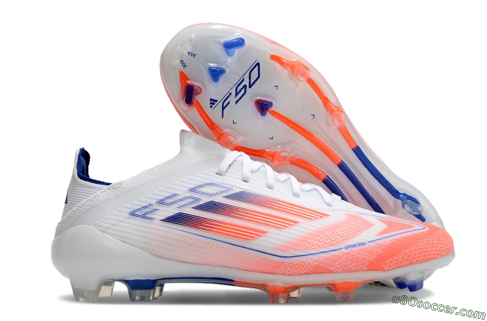 Adidas F50 Elite Firm Ground Soccer Cleats - Pink/White/Blue 1