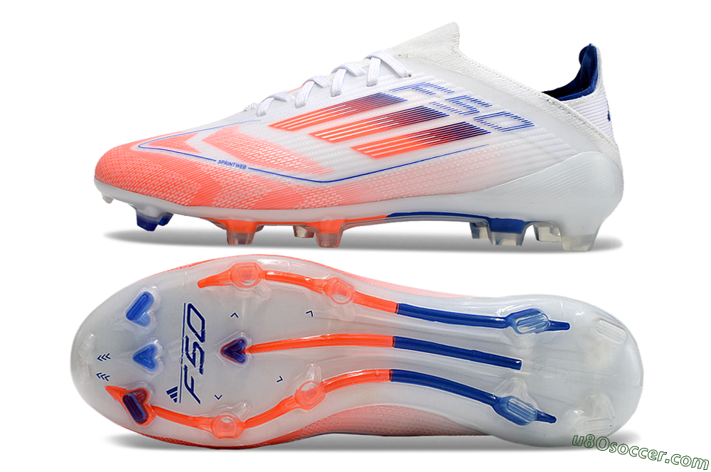 Adidas F50 Elite Firm Ground Soccer Cleats - Pink/White/Blue 0