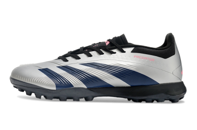 Adidas Predator 24 Elite TF Artificial Turf Soccer Shoes - Silver/Blue/Pink