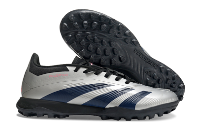 Adidas Predator 24 Elite TF Artificial Turf Soccer Shoes - Silver/Blue/Pink