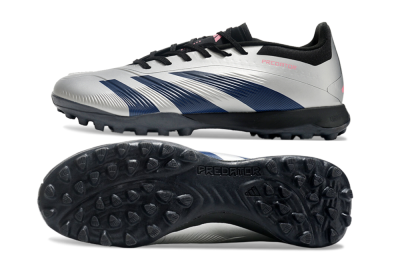 Adidas Predator 24 Elite TF Artificial Turf Soccer Shoes - Silver/Blue/Pink