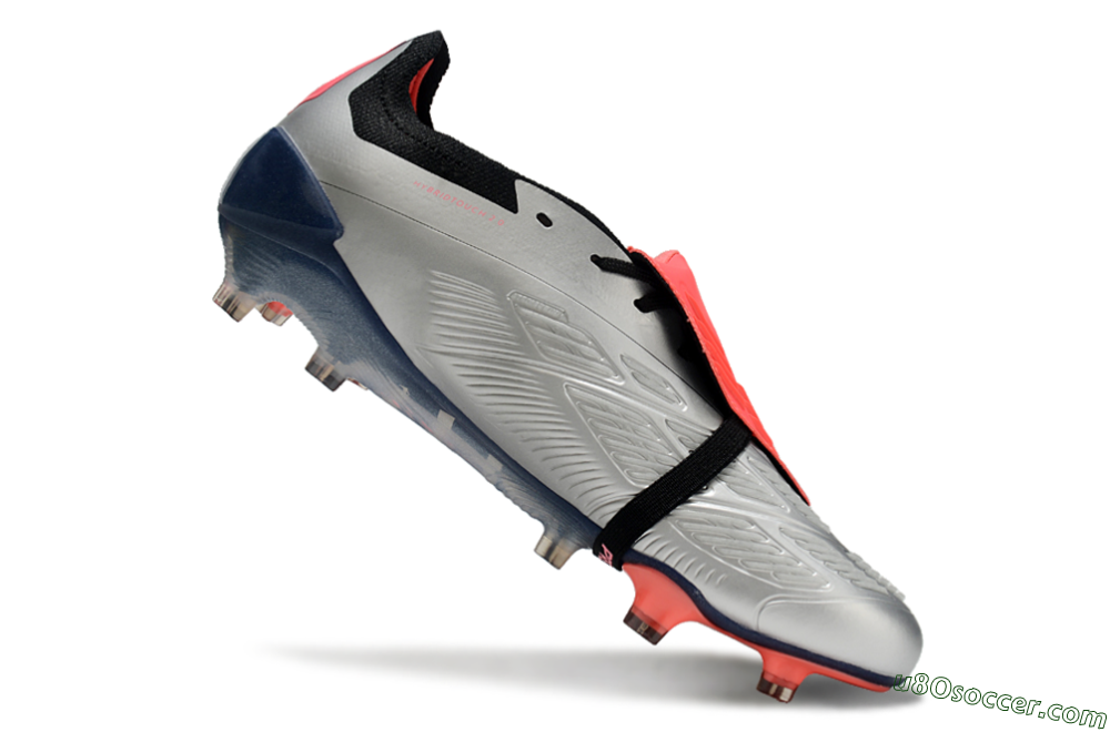 Adidas Predator Elite Foldover Tongue FG Firm Ground Soccer Cleats - Silver/Blue/Red 4