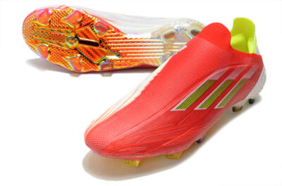 Adidas X Speedflow+ Laceless FG Firm Ground Soccer Cleats - Red/Yellow/Gold