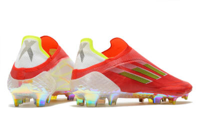 Adidas X Speedflow+ Laceless FG Firm Ground Soccer Cleats - Red/Yellow/Gold