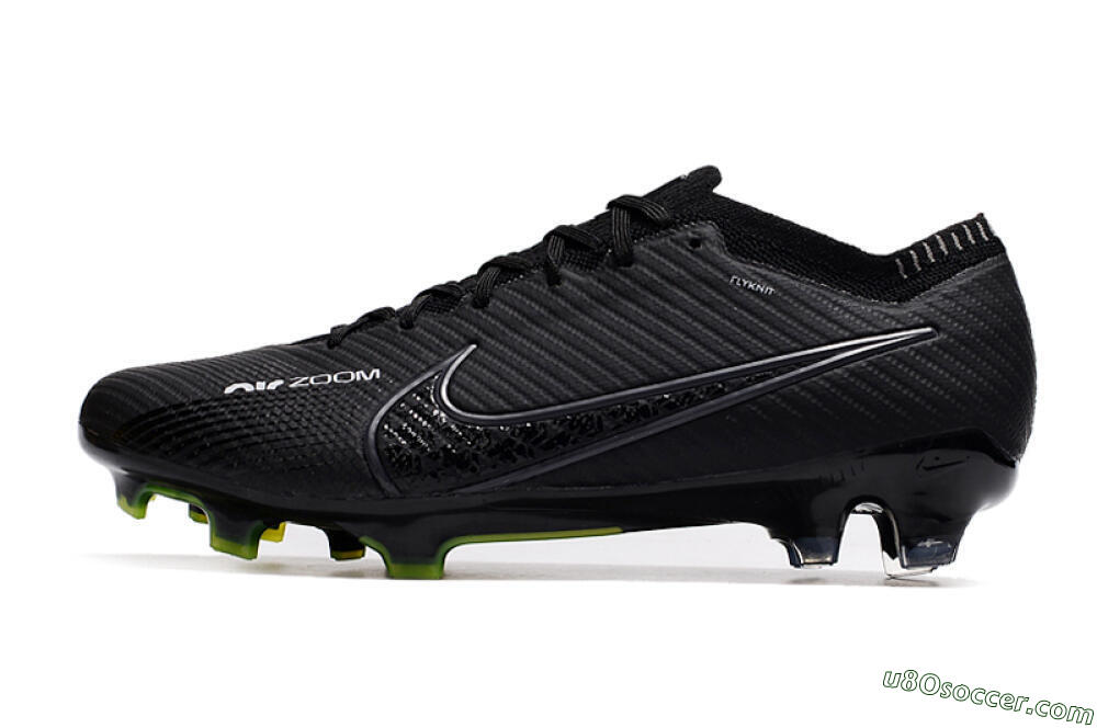 Nike Air Zoom Mercurial Vapor 15 Elite FG Firm Ground Soccer Cleats - Black/White/Yellow 2