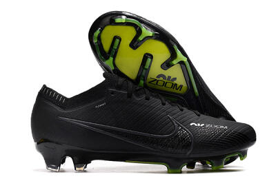 Nike Air Zoom Mercurial Vapor 15 Elite FG Firm Ground Soccer Cleats - Black/White/Yellow