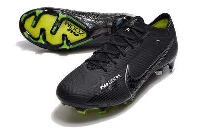 Nike Air Zoom Mercurial Vapor 15 Elite FG Firm Ground Soccer Cleats - Black/White/Yellow