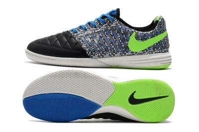 Nike Lunar Gato 2 IC Indoor & Futsal Soccer Shoes - Black/Blue/Yellow