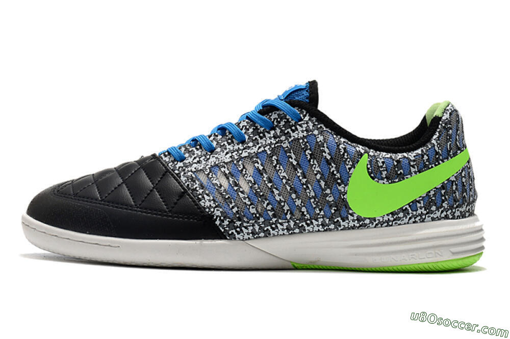 Nike Lunar Gato 2 IC Indoor & Futsal Soccer Shoes - Black/Blue/Yellow 2
