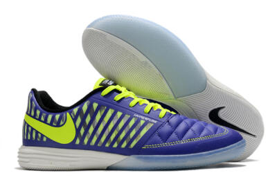 Nike Lunar Gato 2 IC Indoor & Futsal Soccer Shoes - Blue/Yellow/White