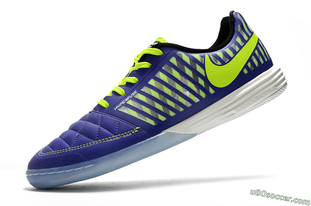 Nike Lunar Gato 2 IC Indoor & Futsal Soccer Shoes - Blue/Yellow/White 5