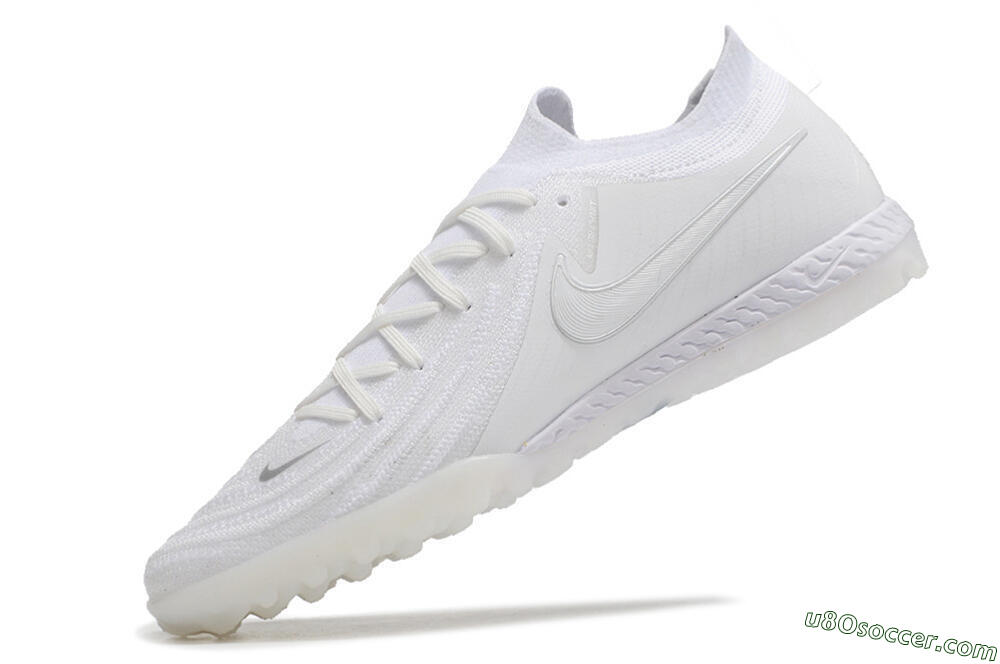 Nike Phantom GX 2 Elite TF Artificial Turf Soccer Shoes - White/Beige/Black 5