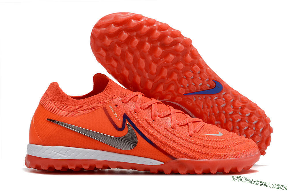 Nike Phantom GX 2 Elite TF Artificial Turf Soccer Shoes - Red/Silver/Blue 1