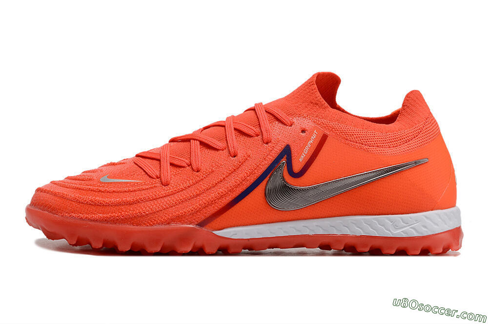 Nike Phantom GX 2 Elite TF Artificial Turf Soccer Shoes - Red/Silver/Blue 2
