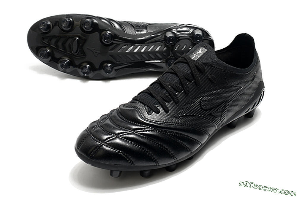 Mizuno Morelia Neo 3 FG Firm Ground Soccer Cleats - Black/Black 3